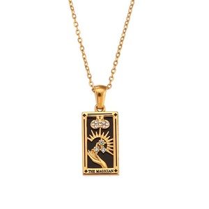 18K Gold Tarot Card Necklace*The Magician Necklace*Astrology*Celestial*